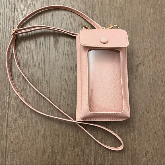 Handbags - Salmon Colored Crossbody Cell Phone/Wallet Purse